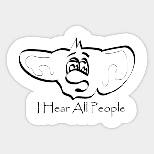 Hear all Sticker